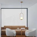 Crystal ball pendant light "JOHN" - E27 - Ø 15cm