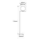 Crystal ball floor lamp "Anni 300" - E27 - Ø 30cm