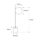 Crystal ball table lamp "LICRU" - E27 - Ø 15cm