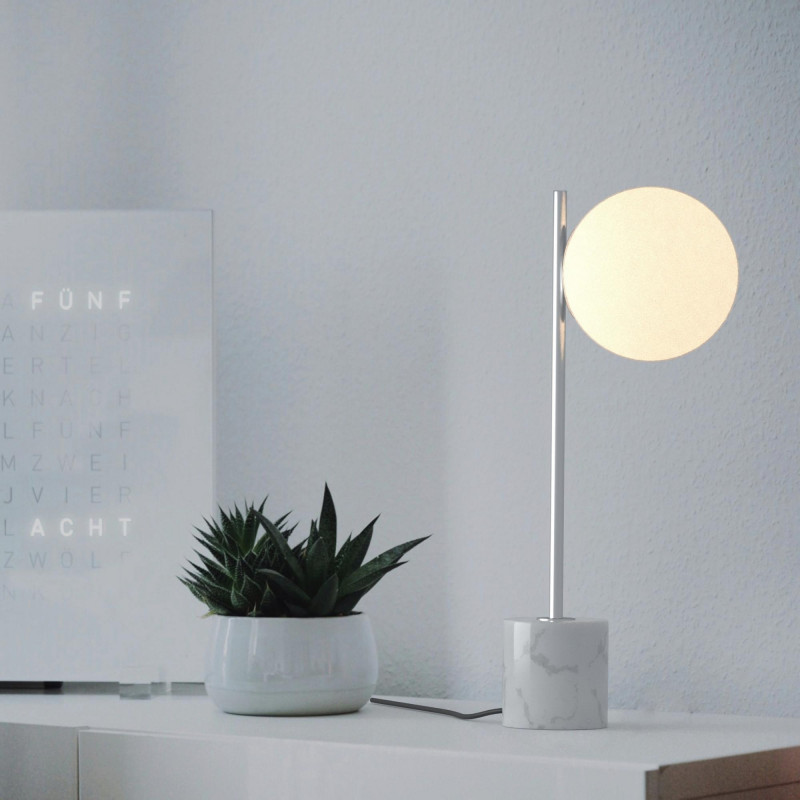 Crystal ball table lamp "LICRU" - E27 - Ø 15cm