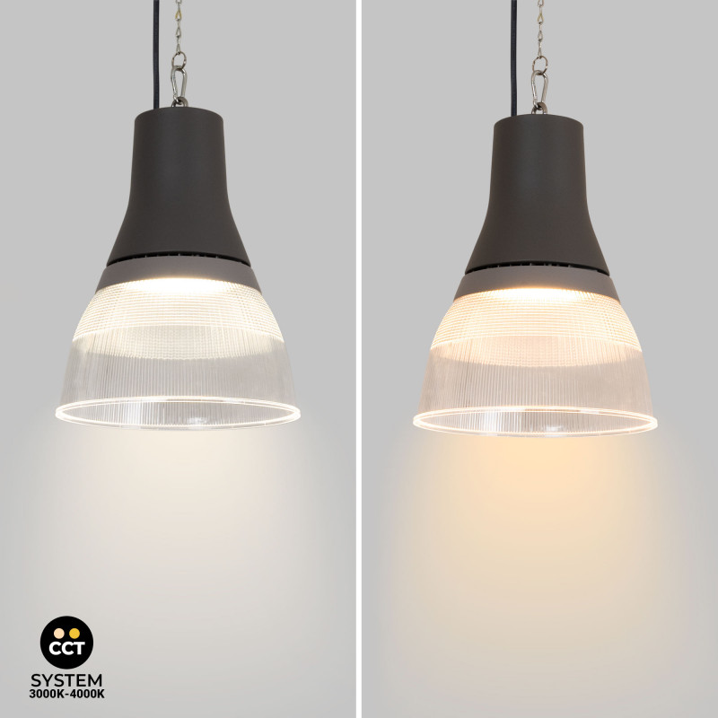 Commercial LED High Bay - CCT - (25W / 40W / 60W / 80W) - Polycarbonate Diffuser - UGR19 - Lifud Driver