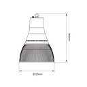 Commercial LED High Bay - CCT - (25W / 40W / 60W / 80W) - Polycarbonate Diffuser - UGR19 - Lifud Driver