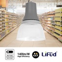 Commercial LED High Bay - CCT - (25W / 40W / 60W / 80W) - Polycarbonate Diffuser - UGR19 - Lifud Driver