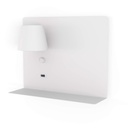 Wall reading light with USB port "BASKOP" - 6W - Left
