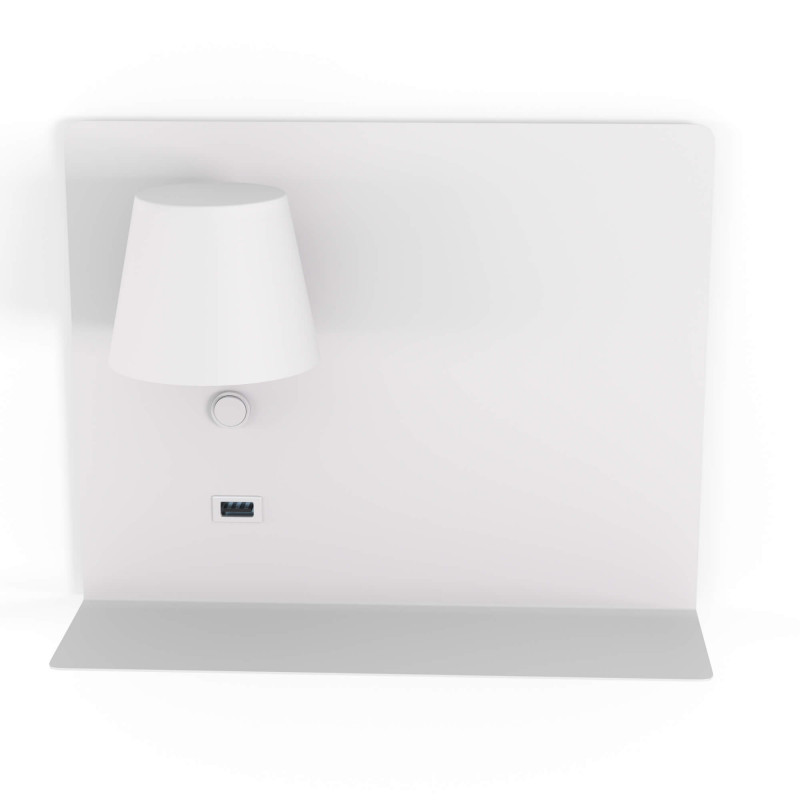 Wall reading light with USB port "BASKOP" - 6W - Left
