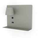 Wall reading light with USB port "BASKOP" - 6W - Left