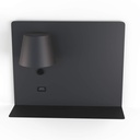Wall reading light with USB port "BASKOP" - 6W - Left