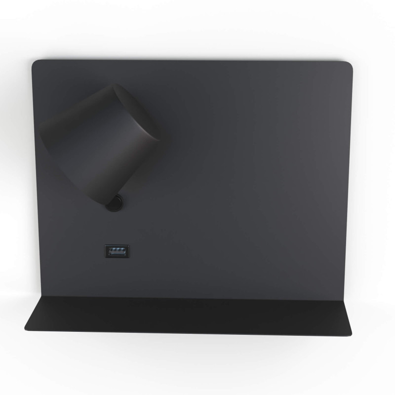 Wall reading light with USB port "BASKOP" - 6W - Left