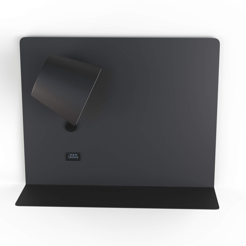 Wall reading light with USB port "BASKOP" - 6W - Left