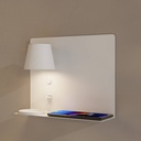 Wall reading light with USB port "BASKOP" - 6W - Left