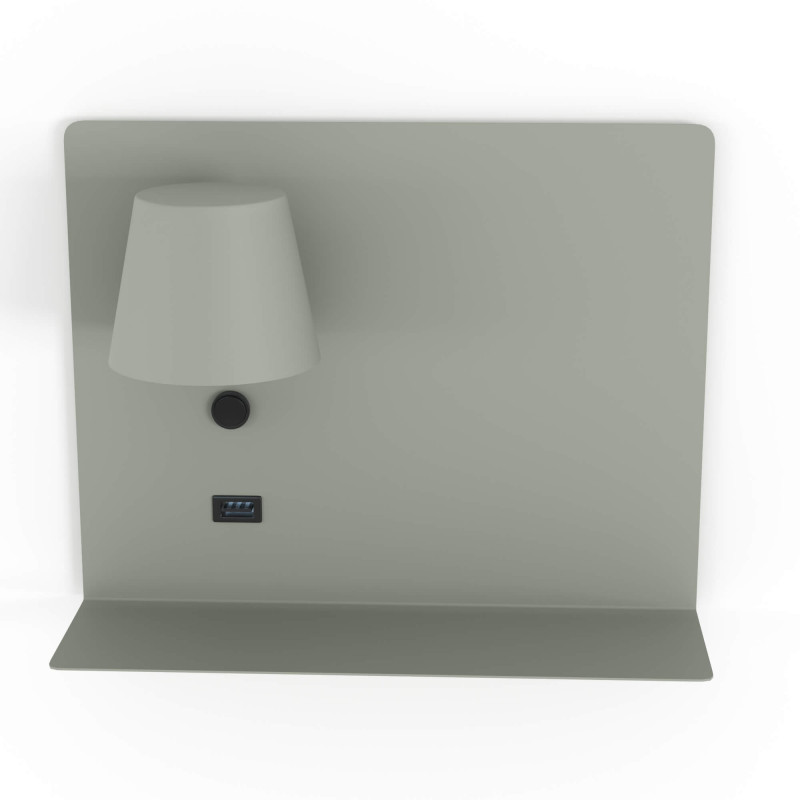 Wall reading light with USB port "BASKOP" - 6W - Left