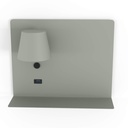 Wall reading light with USB port "BASKOP" - 6W - Left