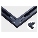 Rigid 90º corner joint for single-phase surface track
