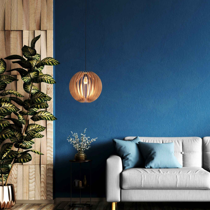 Wooden pendant light "BURMA" - Ø 45cm - E27