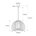 Wooden pendant light "MARGE" - Ø 45cm - E27