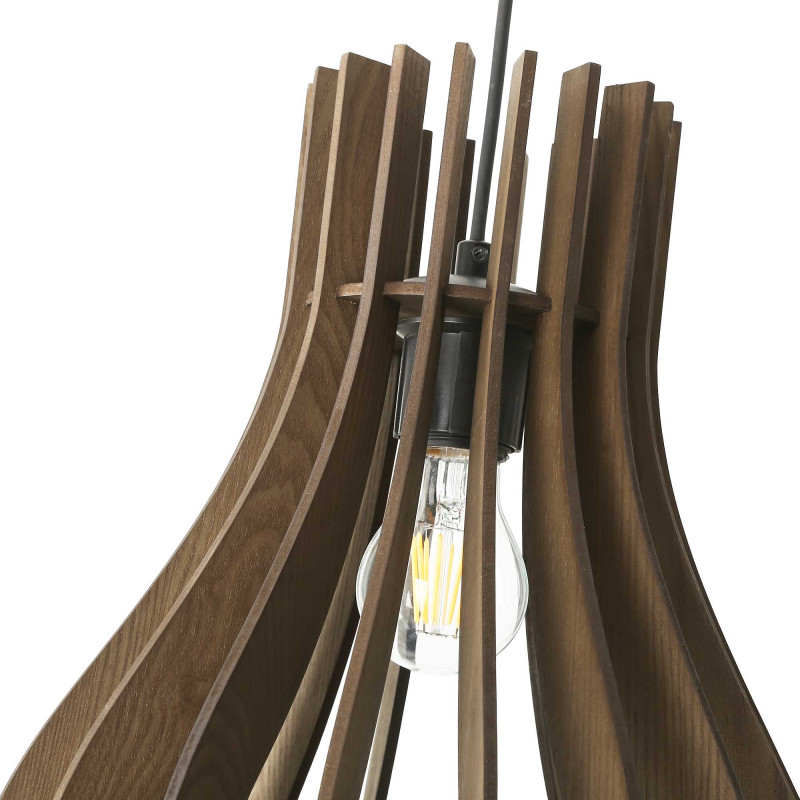 Wooden pendant light "HUNTEL" - Ø 30cm - E27