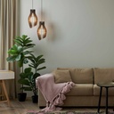 Wooden pendant light "HUNTEL" - Ø 30cm - E27