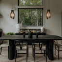 Wooden pendant light "HUNTEL" - Ø 30cm - E27
