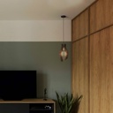 Wooden pendant light "HUNTEL" - Ø 30cm - E27