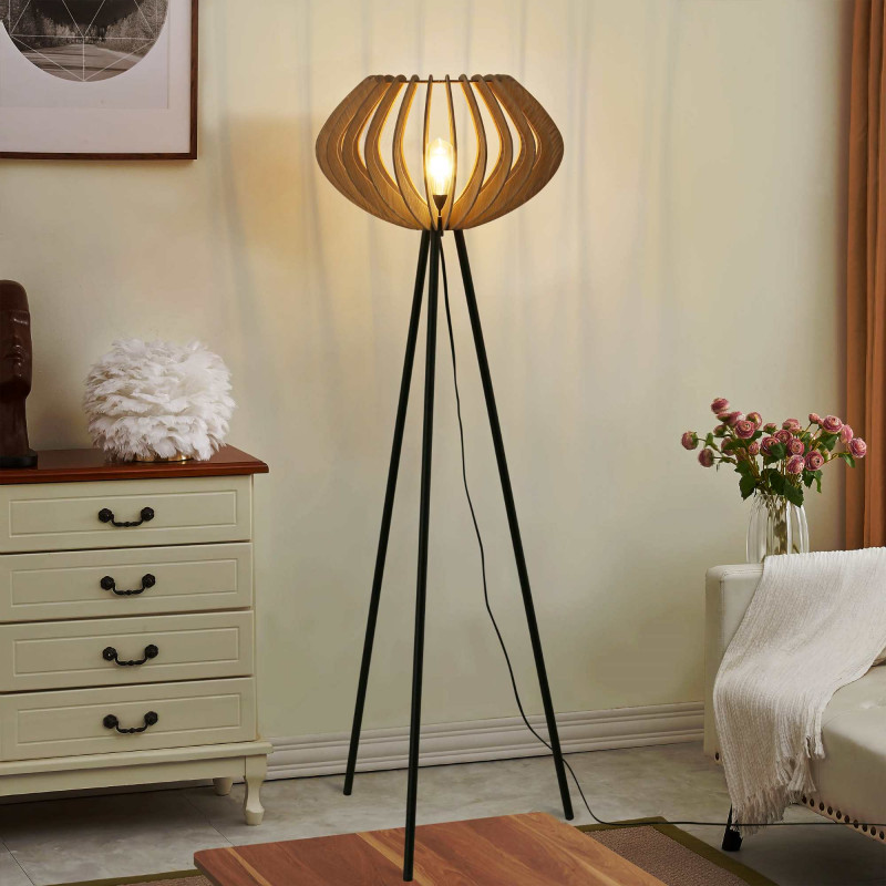 Wooden floor lamp "PANDA" - E27
