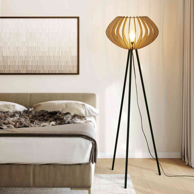 Wooden floor lamp "PANDA" - E27
