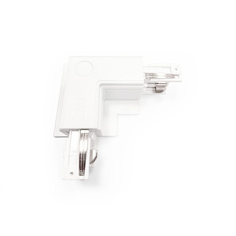 Rigid L-joint for recessed three-phase rail - 90º - RIGHT