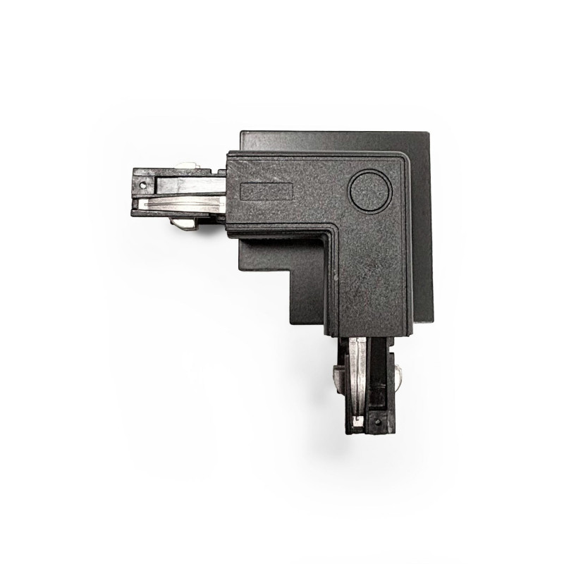 Rigid L-joint for recessed three-phase rail - 90º - RIGHT