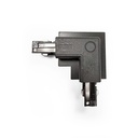 Rigid L-joint for recessed three-phase rail - 90º - RIGHT