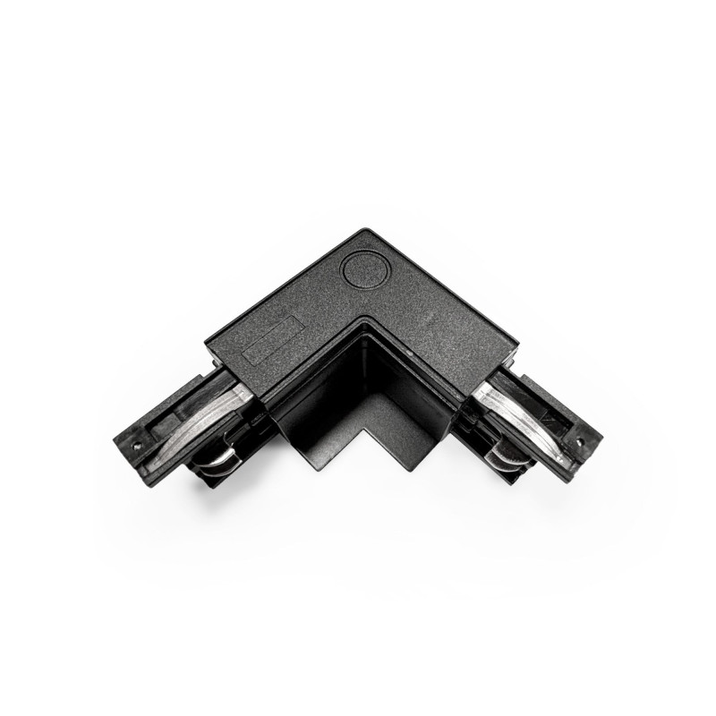 Rigid L-joint for recessed three-phase rail - 90º - RIGHT