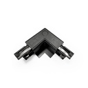 Rigid L-joint for recessed three-phase rail - 90º - RIGHT