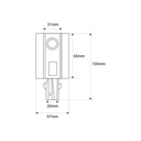 Start connector for three-phase flush mounting rail