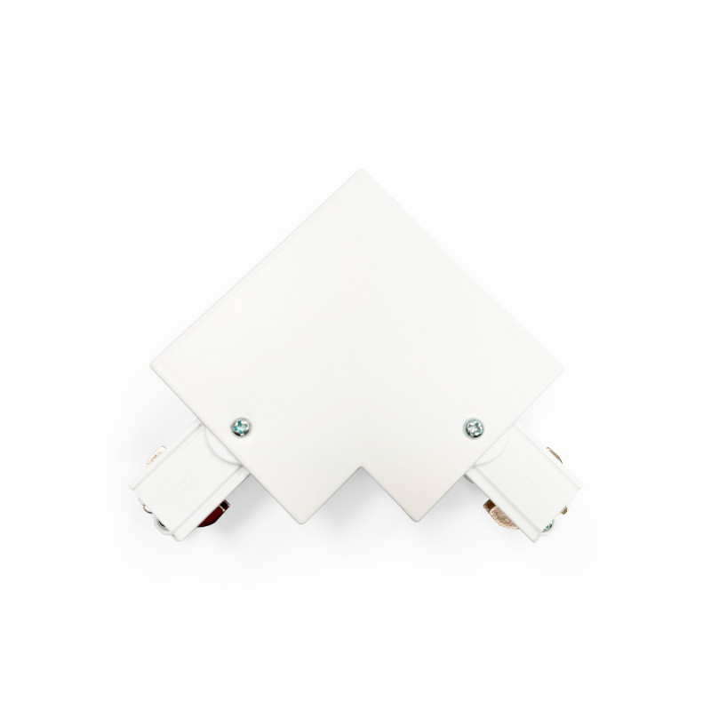 L-joint for recessed three-phase rail - 90º - LEFT
