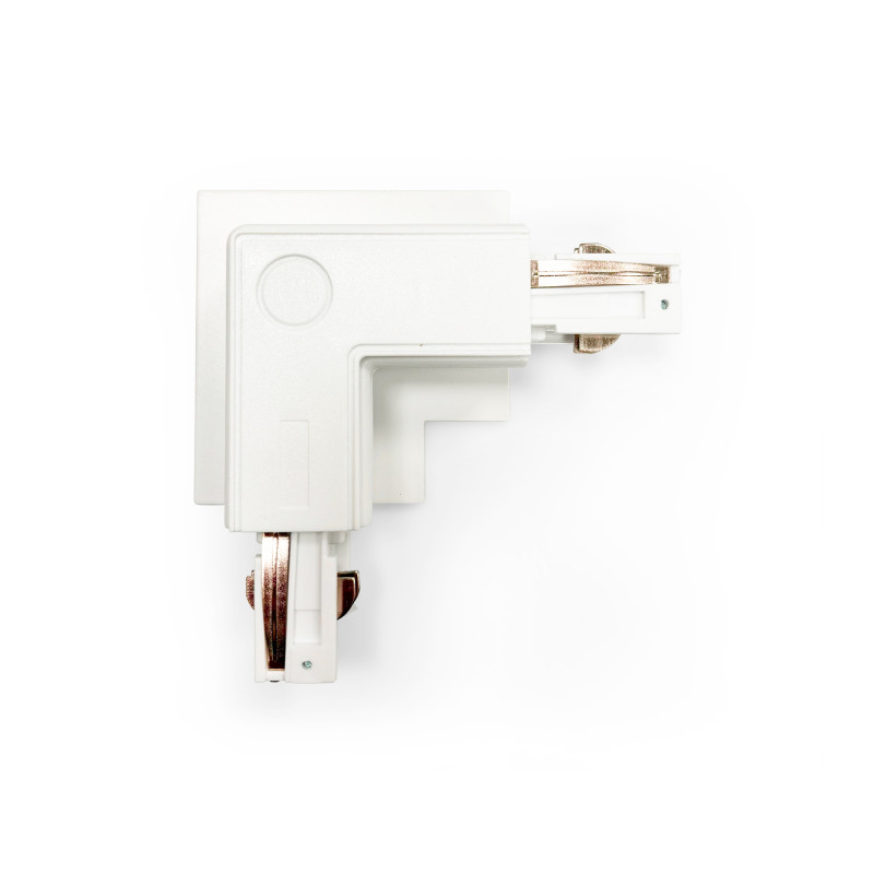 L-joint for recessed three-phase rail - 90º - LEFT
