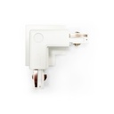 L-joint for recessed three-phase rail - 90º - LEFT