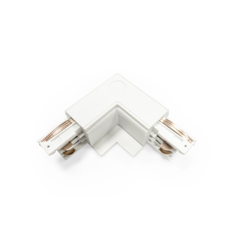 L-joint for recessed three-phase rail - 90º - LEFT