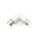 L-joint for recessed three-phase rail - 90º - LEFT
