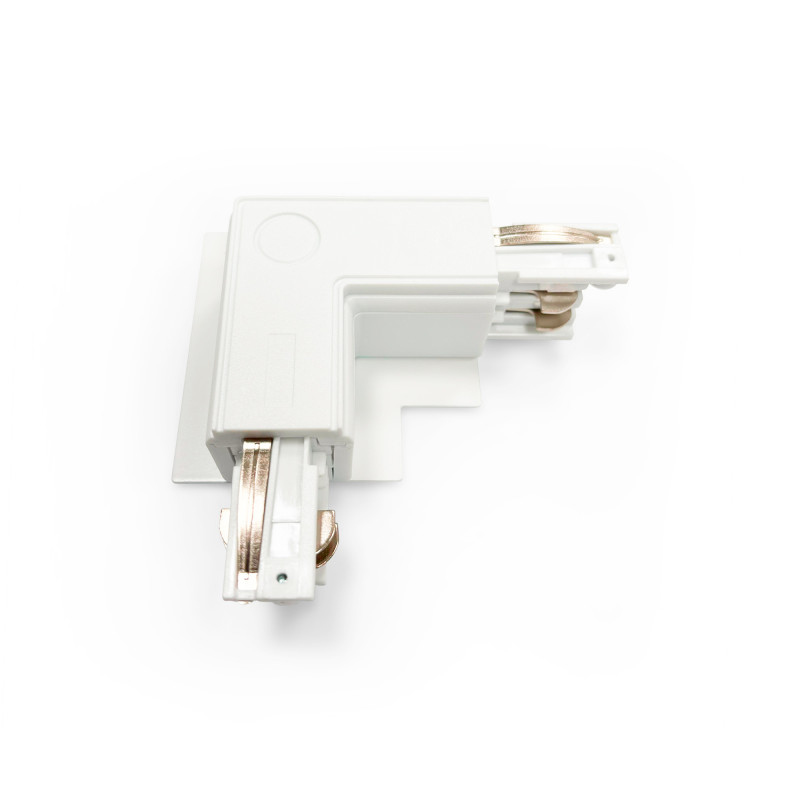 L-joint for recessed three-phase rail - 90º - LEFT