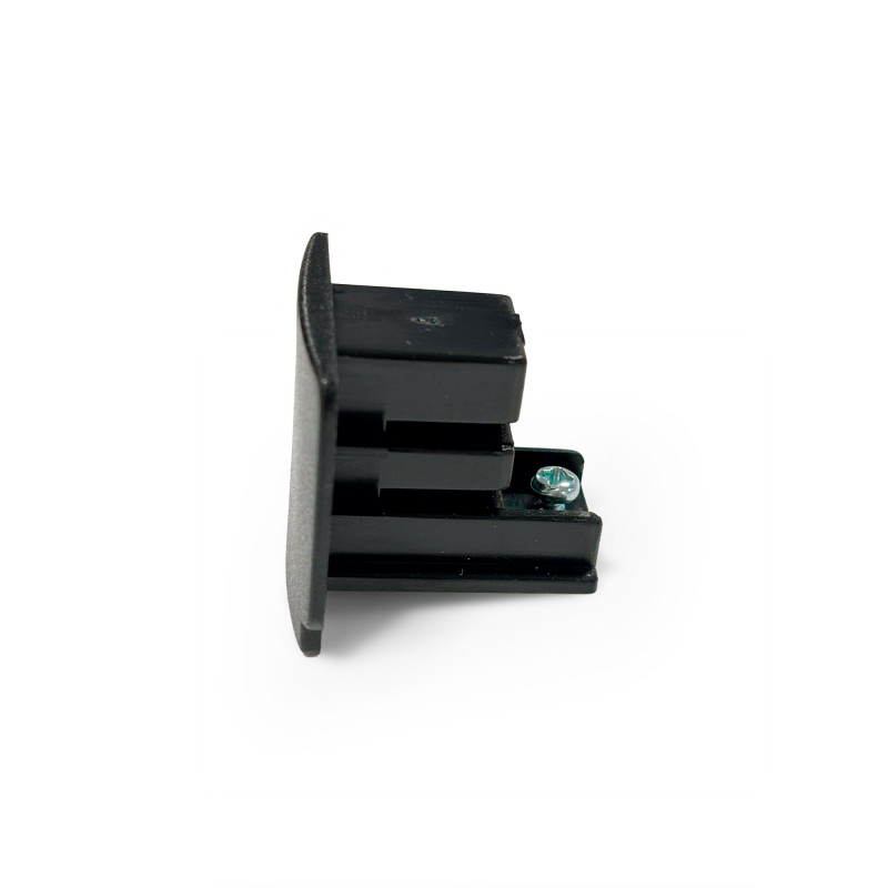 End cap for recessed three-phase rail