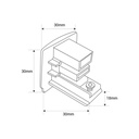 End cap for recessed three-phase rail