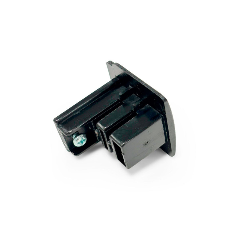 End cap for recessed three-phase rail