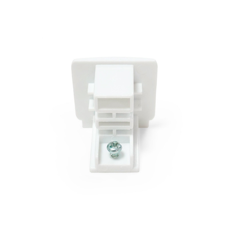 End cap for recessed three-phase rail