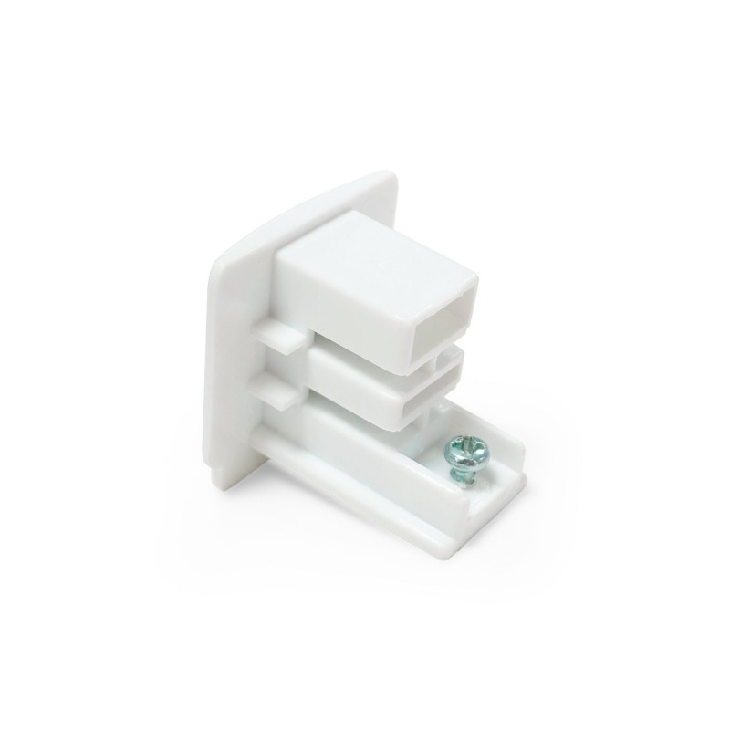 End cap for recessed three-phase rail