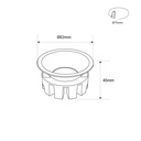 LED Downlight - 8W - CCT - OSRAM Chip - Cutout Ø75mm