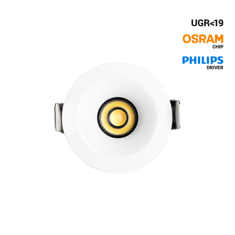 Downlight LED exterior 6W - CCT - Chip OSRAM - Driver PHILIPS - Corte Ø 55mm - IP54