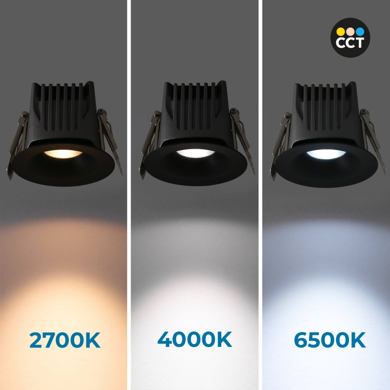 Downlight LED exterior 6W - CCT - Chip OSRAM - Driver PHILIPS - Corte Ø 55mm - IP54