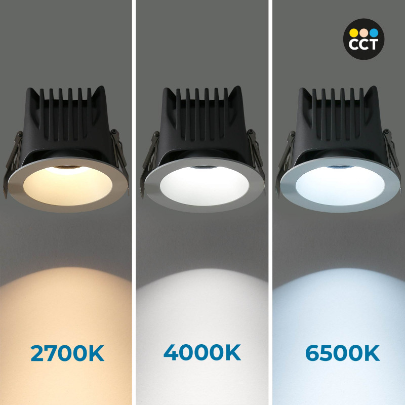 Downlight LED exterior 12W - CCT - Chip OSRAM - Driver PHILIPS - Corte Ø 75mm - IP54