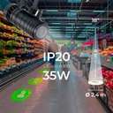 Rotating LED GOBO Projector 35W - Indoor - 18° Optics - IP20