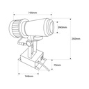 Rotating LED GOBO Projector 50W - Indoor - 18° Optics - IP20