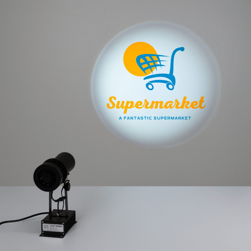 Rotating LED GOBO Projector 50W - Indoor - 18° Optics - IP20