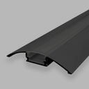 Half-moon floor profile for LED strip - 9x52mm - With diffuser - 2 meters